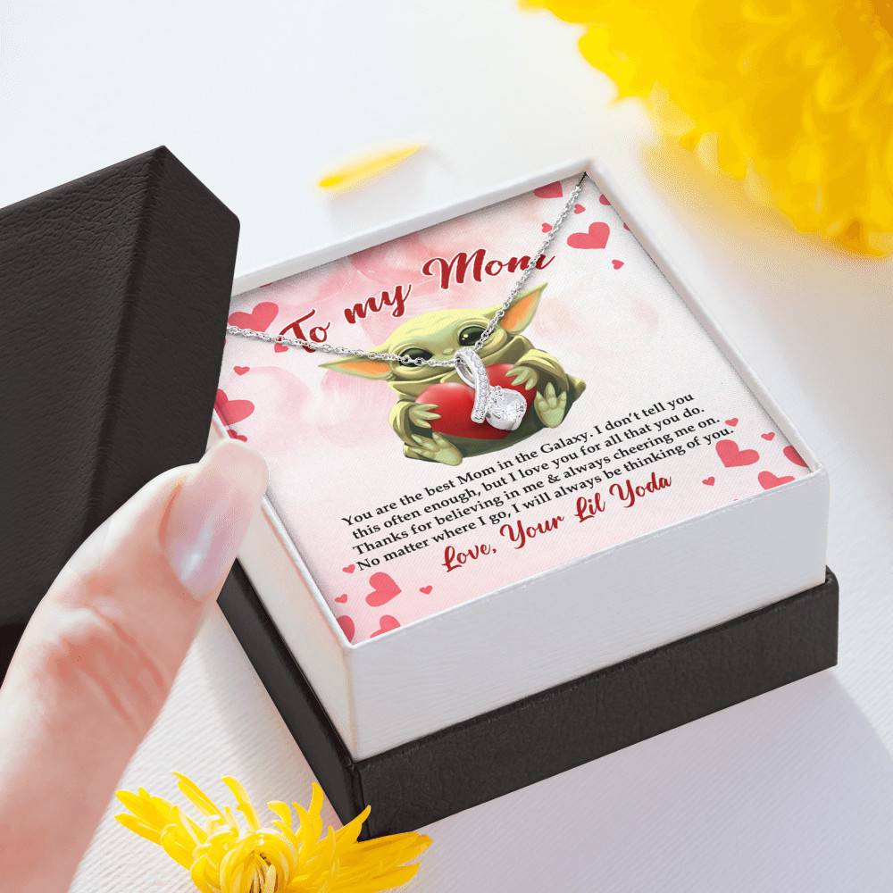 From Baby Yoda To My Mom You Are The Best Mom In The Galaxy Mother's Day Alluring Beauty Necklace