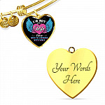 I'm Not Just A Wife I'm A Wife To A Husband With Wings Heart Pendant Necklace-Bangle I'm Not Just A Wife I'm A Wife To A Husband With Wings Heart Pendant Necklace-Bangle