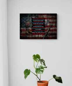 Alternative view of I Am And Always Will Be A Us Veteran Framed Canvas - Unframed Poster - Us Veteran Gift