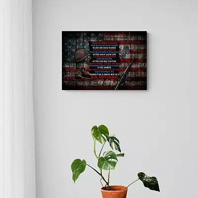 Alternative view of I Am And Always Will Be A Us Veteran Framed Canvas - Unframed Poster - Us Veteran Gift