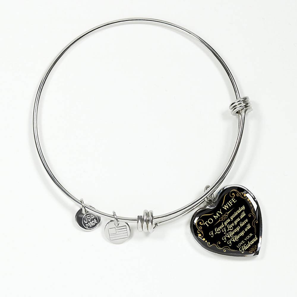 Husband To My Wife I Loved You Yesterday I Love You Still I Always Have I Always Will Heart Pendant Necklace Husband To My Wife I Loved You Yesterday I Love You Still I Always Have I Always Will Heart Pendant Necklace