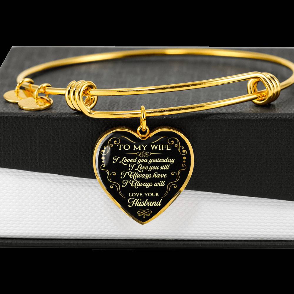 Husband To My Wife I Loved You Yesterday I Love You Still I Always Have I Always Will Heart Pendant Necklace Husband To My Wife I Loved You Yesterday I Love You Still I Always Have I Always Will Heart Pendant Necklace