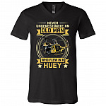 Never Underestimate Tshirt, Black, V-Neck T-Shirt