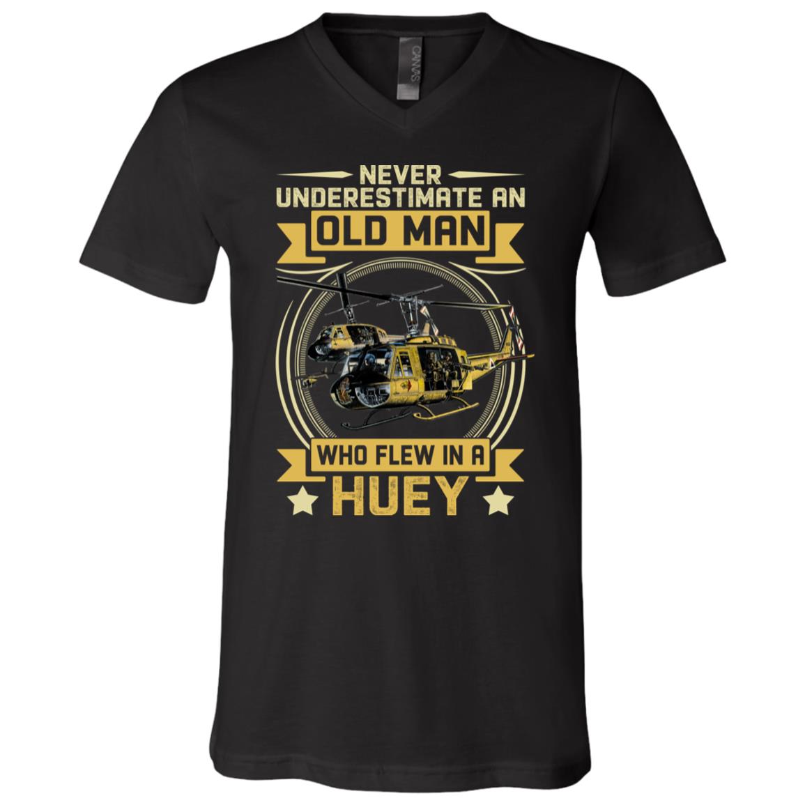 Never Underestimate Tshirt, Black, V-Neck T-Shirt