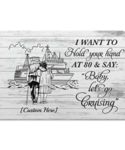 Personalized I Want To Hold Your Ha, White, 0.75'' Framed Canvas