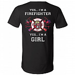 Firefighter Shirt, Black, V-Neck T-Shirt
