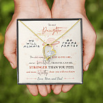 To Our Daughter We'll Always Be There for You from Mom and Dad You Are Amazing Forever Love Pendant Necklace