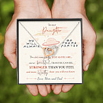 To Our Daughter We'll Always Be There for You from Mom and Dad You Are Amazing Interlocking Hearts Pendant Necklace