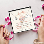 To Our Daughter We'll Always Be There for You from Mom and Dad You Are Amazing Interlocking Hearts Pendant Necklace