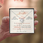To Our Daughter We'll Always Be There for You from Mom and Dad You Are Amazing Love Knot Pendant Necklace To Our Daughter We'll Always Be There for You from Mom and Dad You Are Amazing Love Knot Pendant Necklace