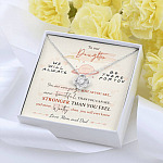 To Our Daughter We'll Always Be There for You from Mom and Dad You Are Amazing Love Knot Pendant Necklace To Our Daughter We'll Always Be There for You from Mom and Dad You Are Amazing Love Knot Pendant Necklace