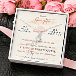 To Our Daughter We'll Always Be There for You from Mom and Dad You Are Amazing Alluring Beauty Necklace To Our Daughter We'll Always Be There for You from Mom and Dad You Are Amazing Alluring Beauty Necklace