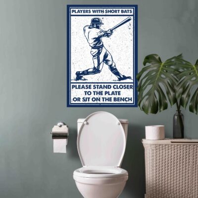 Alternative view of Players With Short Bats Please Stand Closer To The Plate Or Sit On The Bench Framed Canvas Prints - Unframed Poster