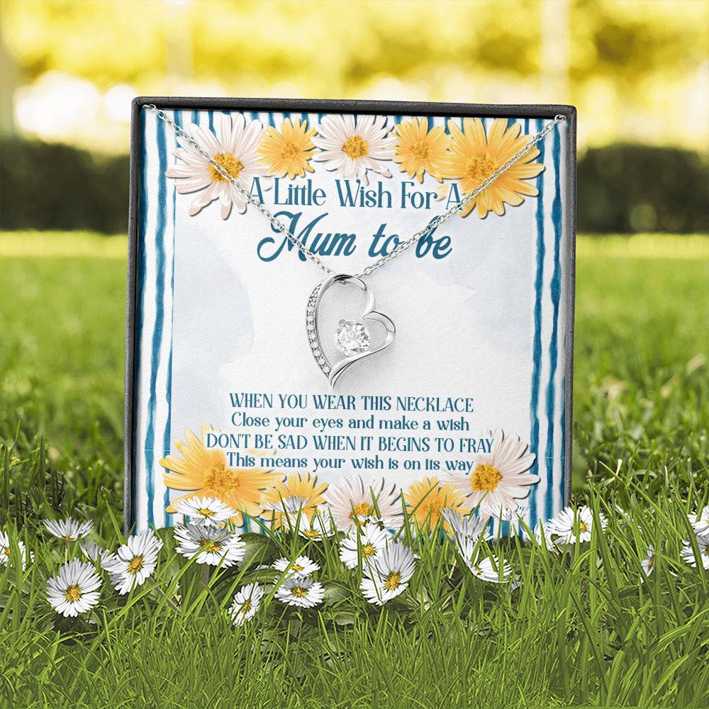 A Little Wish For A Mum To Be Forever Love Pendant Necklace - Mom To Be Gift Necklace