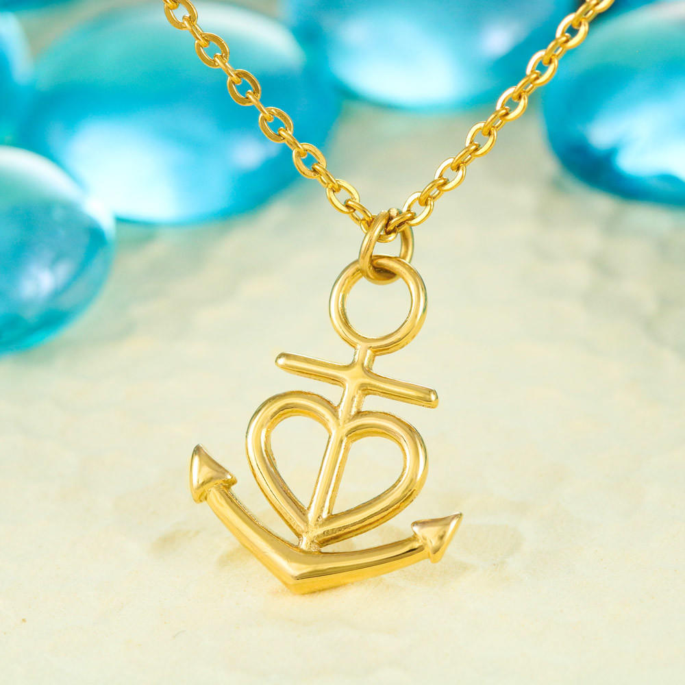 To The Mom Of A Brave Firefighter I Know The Worry Is Hard And We Don't See Each Other Anchor Necklace