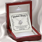 To My Badass Bestie You Drink You Cuss Too Much You're Everything I Want Funny Love Knot Pendant Necklace