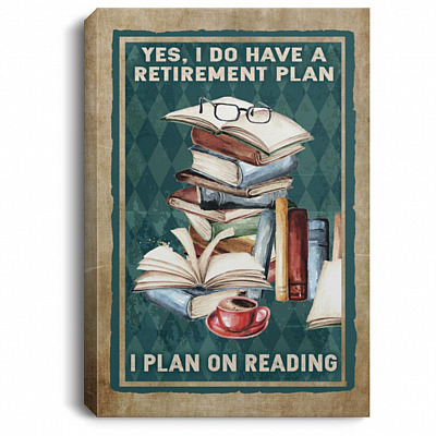 Retirement Canvas, White, 0.75'' Framed Canvas