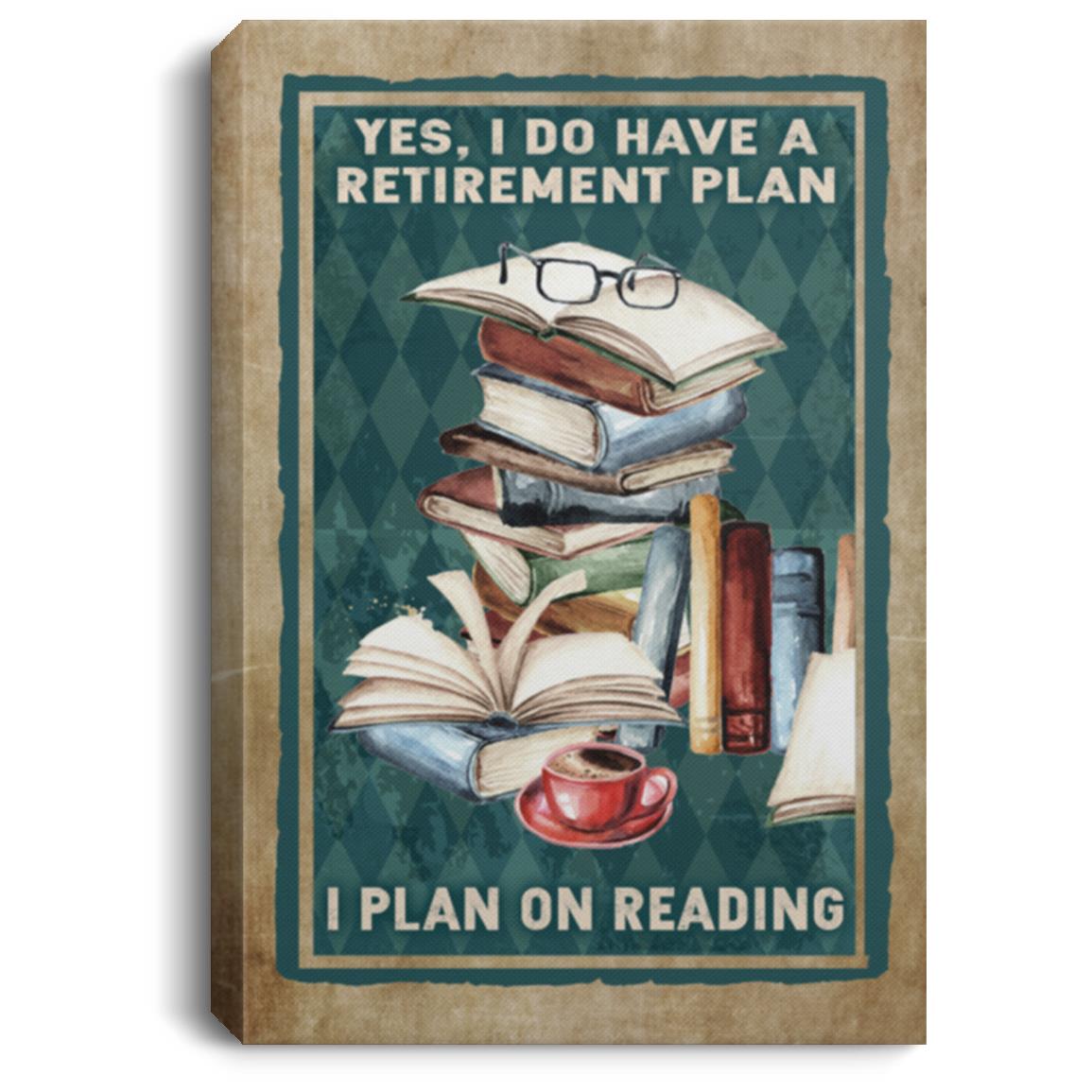 Retirement Canvas, White, 0.75'' Framed Canvas