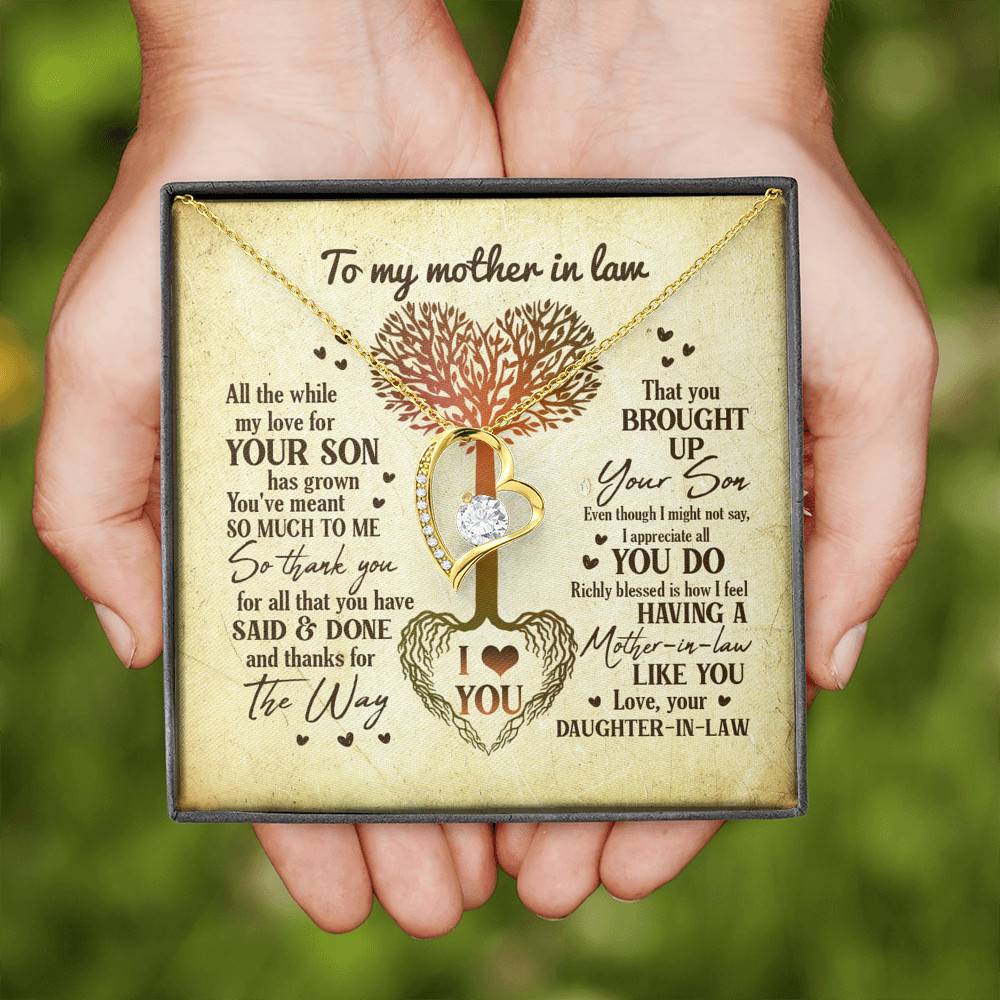 Heart Tree To My Mother In Law All The While My Love For Your Son Has Grown Forever Love Necklace Heart Tree To My Mother In Law All The While My Love For Your Son Has Grown Forever Love Necklace
