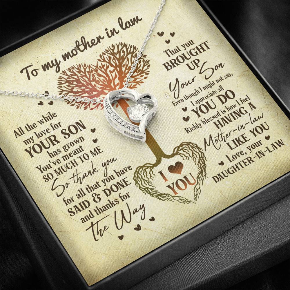 Heart Tree To My Mother In Law All The While My Love For Your Son Has Grown Forever Love Necklace Heart Tree To My Mother In Law All The While My Love For Your Son Has Grown Forever Love Necklace