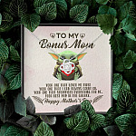 To My Bonus Mom Yoda the One That Loves Me First Happy Mother's Day Love Knot Pendant Necklace