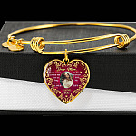 Personalized Photo Dear Mom I Know You've Loved Me for As Long as I Have Lived Heart Pendant Necklace - Bangle