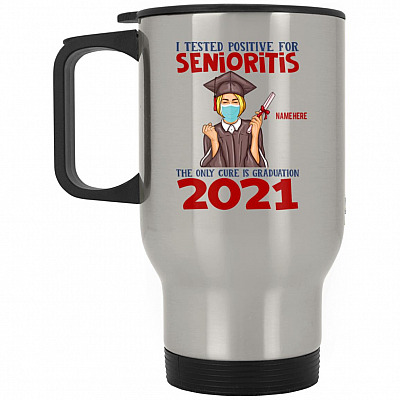 14 oz. Silver Travel Mug