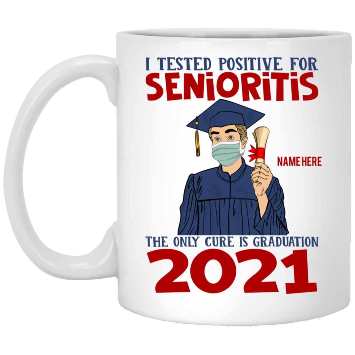 Personalized Male, White, 11 oz. White Mug