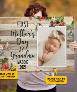 Alternative view of Personalized Photo First Mother's Day As Grandma Framed Canvas Prints - Grandma To Be Unframed Poster