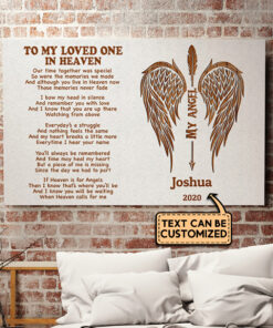 Alternative view of Personalized Angel Wings to My Loved One in Heaven Our Time Together Was Special Canvas - Unframed Poster