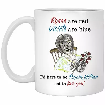 Funny Psycho Norman, White, 11 oz. White Mug