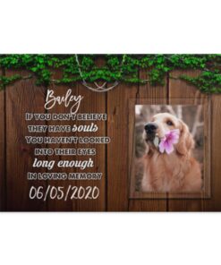 Personalized Photo Dog Memorial, White, 0.75'' Framed Canvas