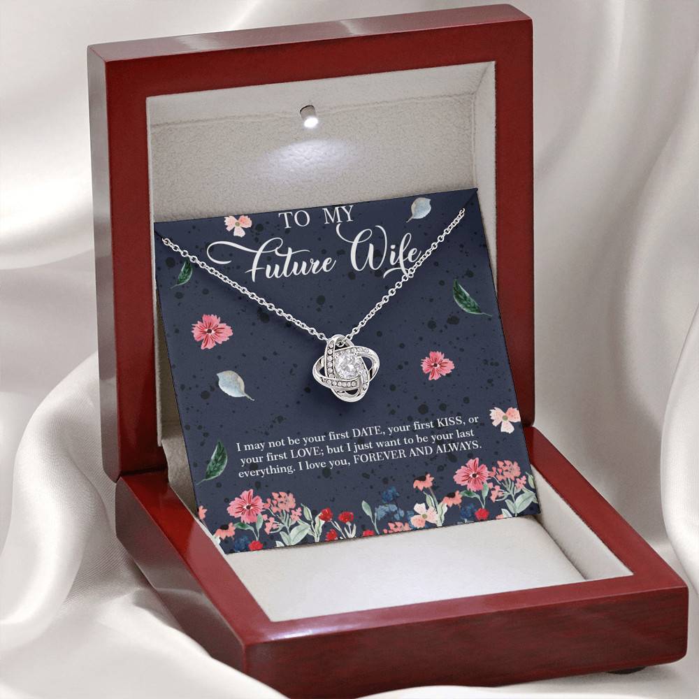 Husband to My Future Wife I May Not Be Your First Date Your First Kiss Love Knot Pendant Necklace