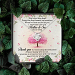 You Loved Him First Mother-In-Law Love Knot Pendant Necklace