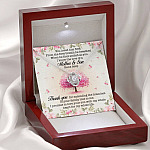 You Loved Him First Mother-In-Law Love Knot Pendant Necklace