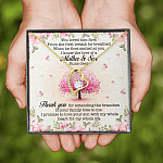 You Loved Him First Mother-In-Law Forever Love Pendant Necklace