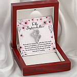 To My Boyfriend's Mom You've Given Me a Gracious Man Mother's Day Gift Double Hearts Pendant Necklace