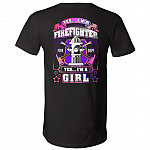 Yes I'm A Firefighter Yes I'm Ak Shirt, Black, V-Neck T-Shirt