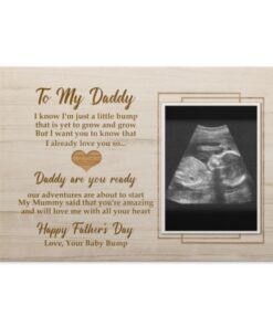 Personalized Custom Photo To My Daddy canvas, White, 0.75'' Framed Canvas