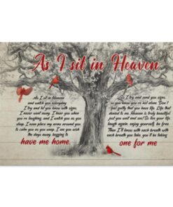 As I Sit In Heaven canvas, White, 0.75'' Framed Canvas