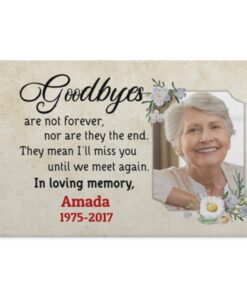Custom Photo Goodbyes canvas, White, 0.75'' Framed Canvas