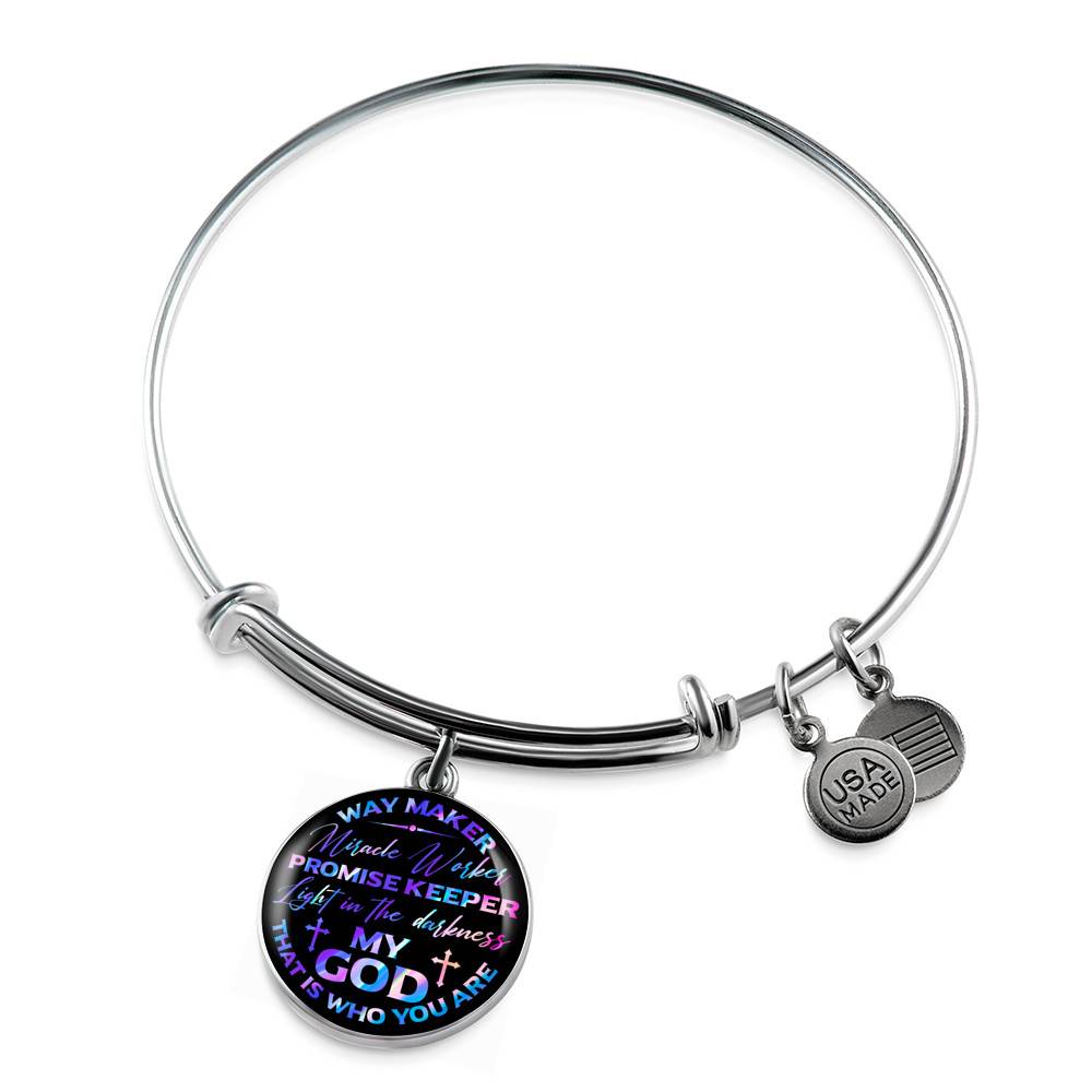 Way Maker Miracle Worker Promise Keeper Light in the Darkness My God That Is Who You Are Circle Pendant Necklace