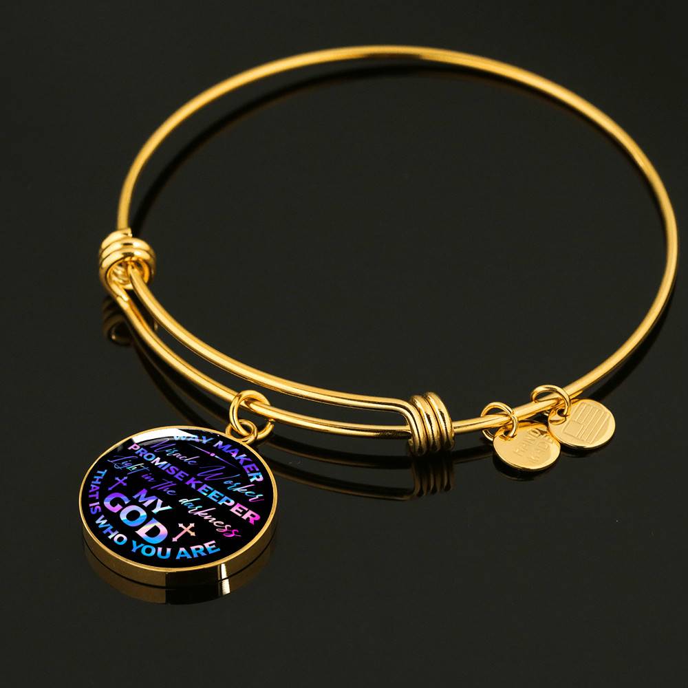 Way Maker Miracle Worker Promise Keeper Light in the Darkness My God That Is Who You Are Circle Pendant Necklace