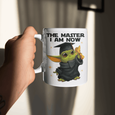 Alternative view of Baby Yoda The Master I Am Now Class Of 2021 Grads Coffee Mug - Senior 2021 Gift - College Graduation Gifts