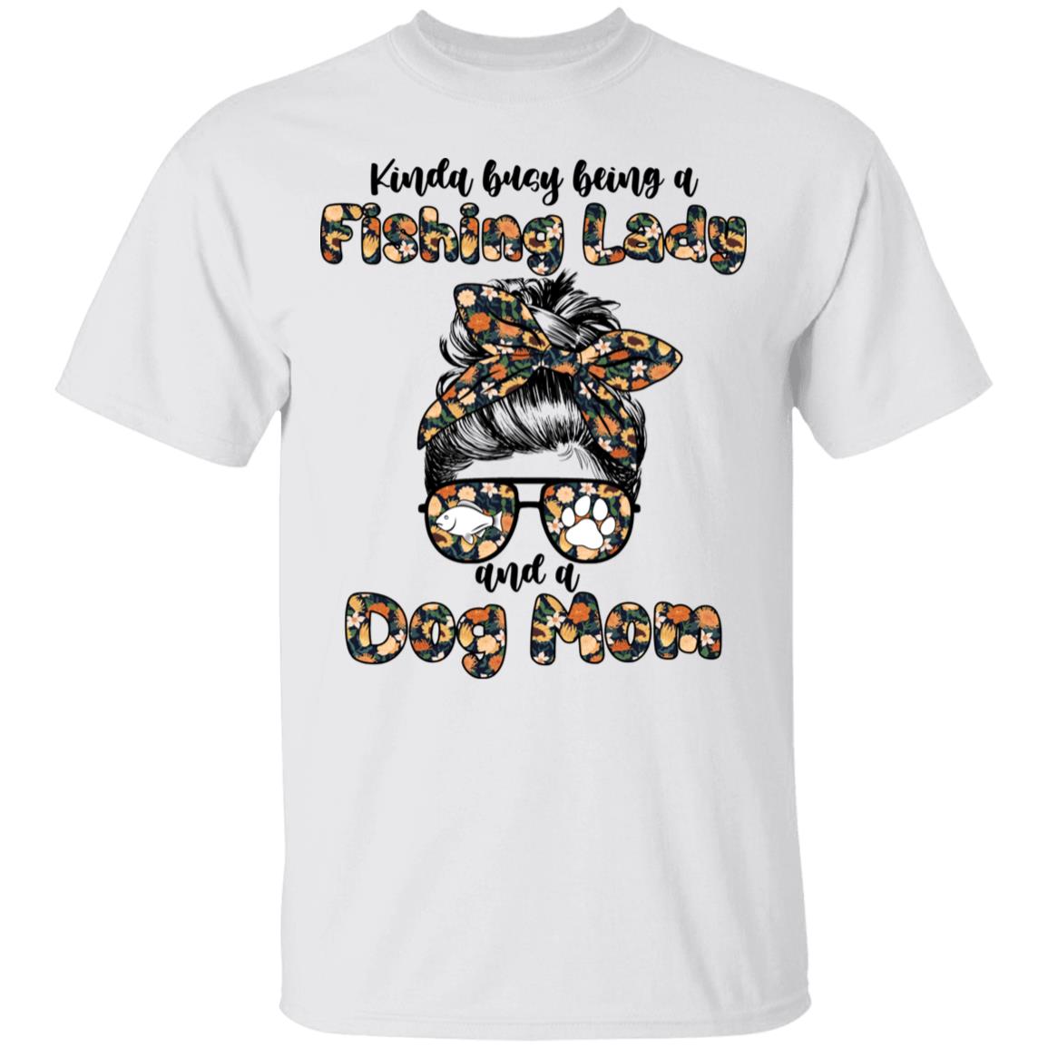 Fishing Lady Shirt, White, Unisex T-Shirt