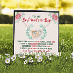 To My Boyfriend's Mother Thank You for Always Fiercely You Son Joined Interlocking Hearts Necklace