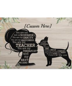 Personalized You Are Not Just A Chihua Poster, White, 0.75'' Framed Canvas