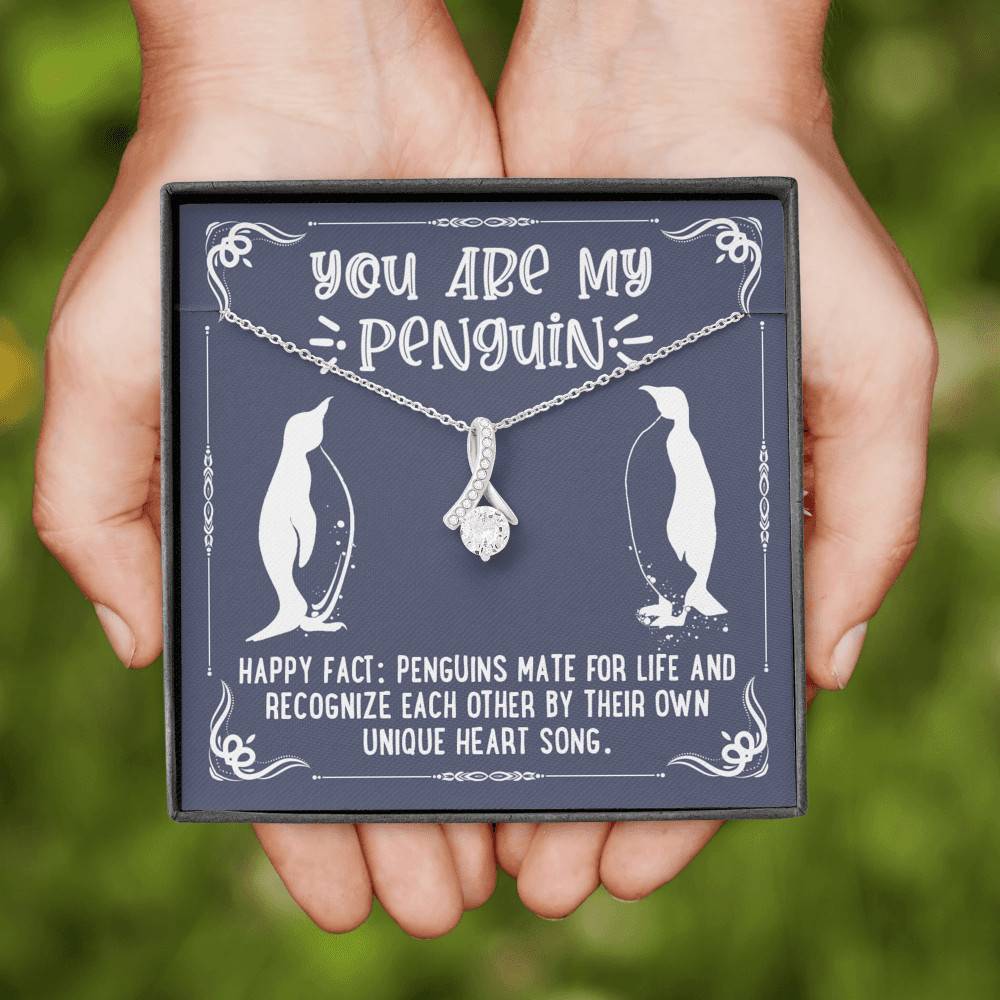You Are My Penguin Alluring Beauty Pendant Necklace - Penguin Gift Necklace - Anniversary Gift Necklace