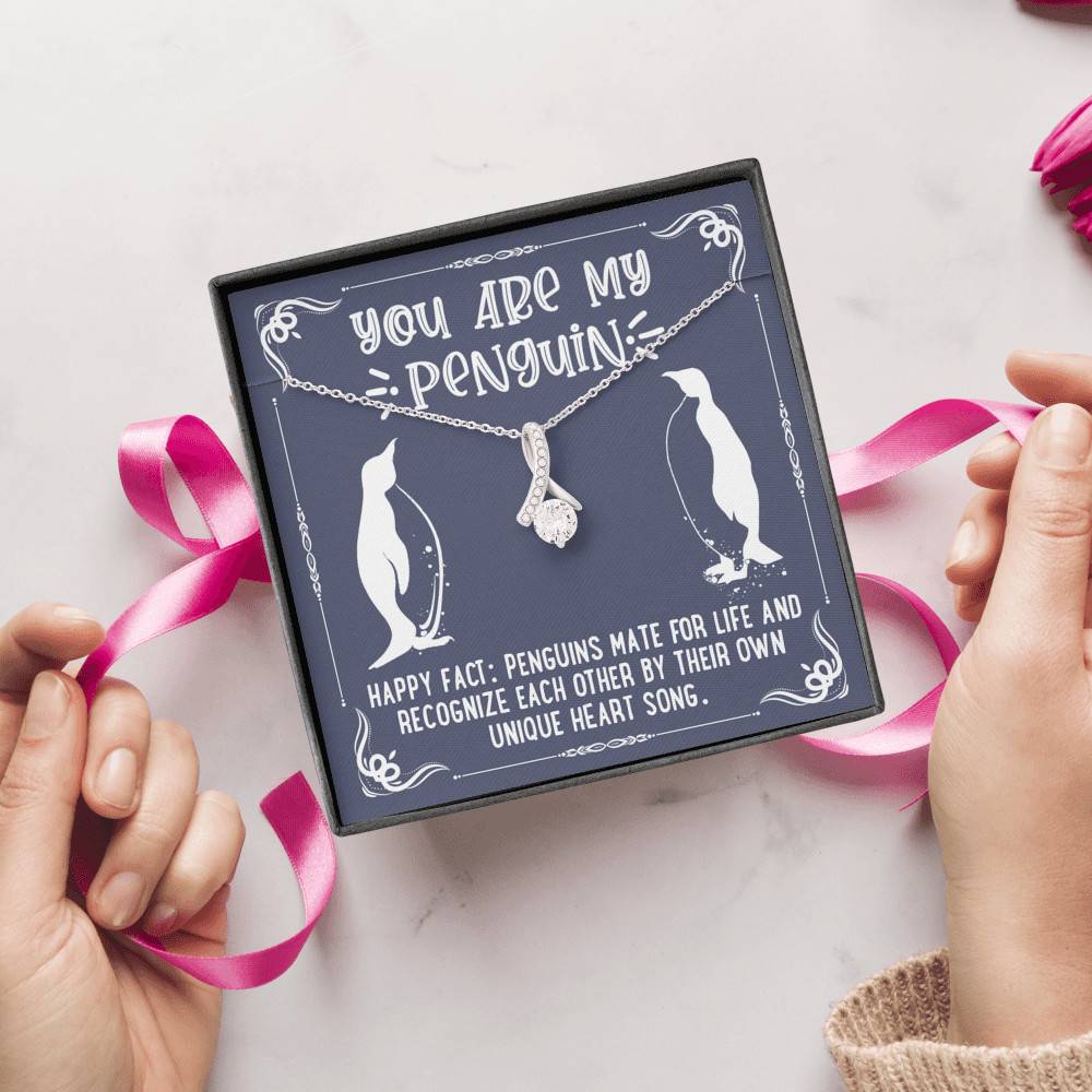 You Are My Penguin Alluring Beauty Pendant Necklace - Penguin Gift Necklace - Anniversary Gift Necklace