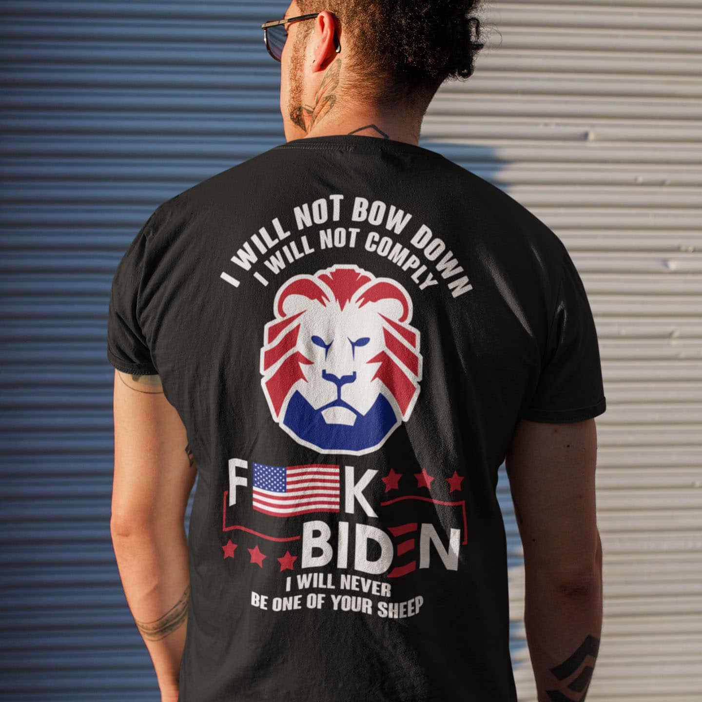 2VT. I Will Not Bow Down Fuck Biden back shirt mk2